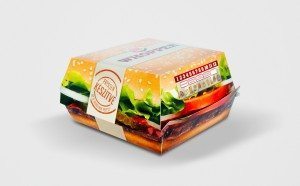 Hamburgerdoboz papír, egyedi méretű